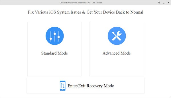 Ondesoft iOS System Recovery图