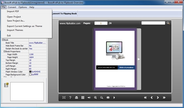 Boxoft ePub to Flipbook软件图片3