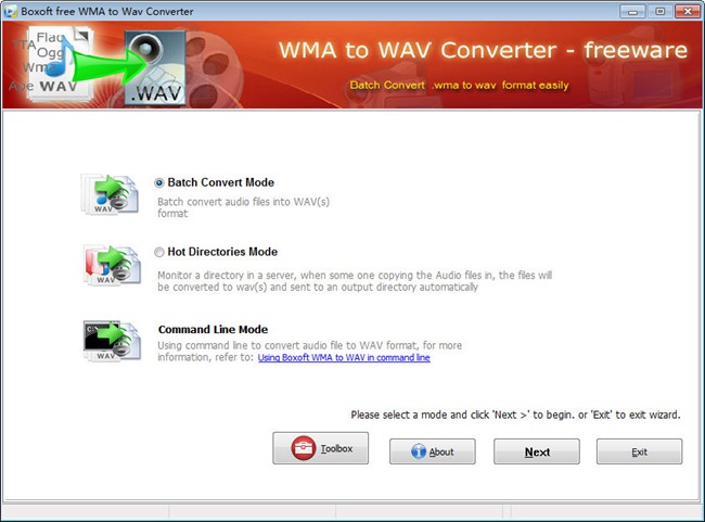Boxoft WMA to Wav converter图