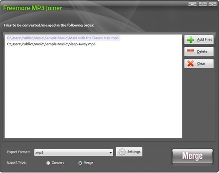 Freemore MP3 Joiner图