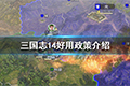 三国志14什么政策比较实用 好用政策推荐