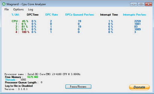 CPU Core Analyzer截图