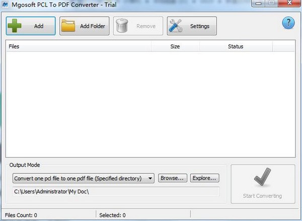 Mgosoft PCL To PDF Converter图