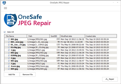 OneSafe JPEG Repair使用说明3