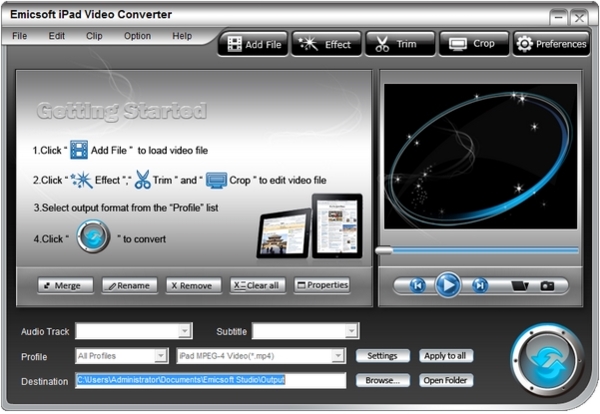 Emicsoft ipad Video Converter软件图片