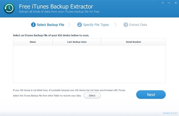 Free iTunes Backup Extractor软件图片1