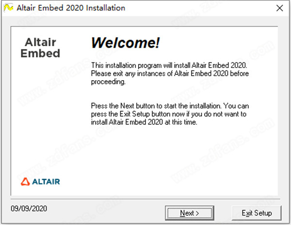 Altair Embed 2020安装方法1