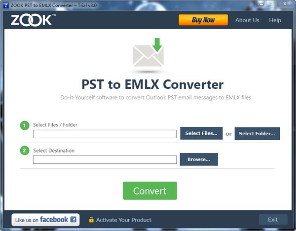 ZOOK PST to EMLX Converter截图