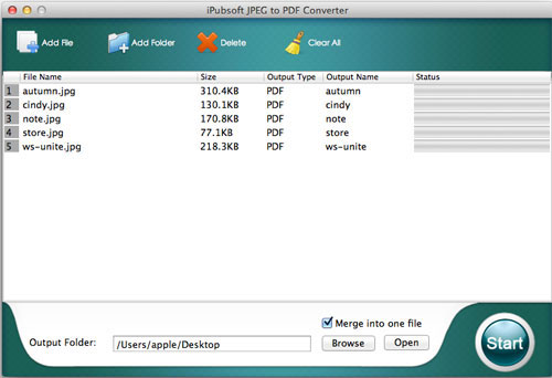 iPubsoft JPEG to PDF Converter截图