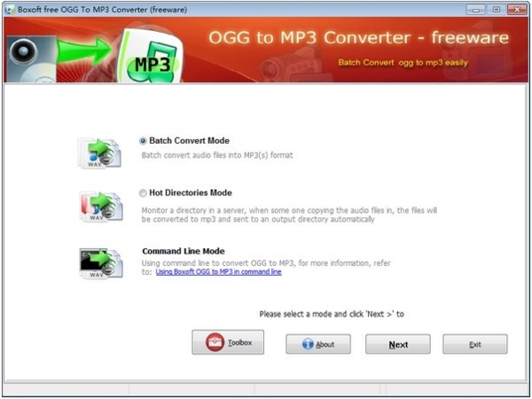 Boxoft free Ogg to MP3 Converter软件图片1