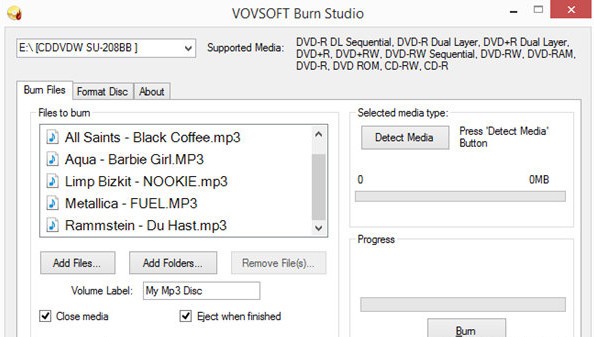 VOVSOFT Burn Studio截图