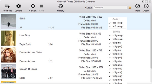 Ondesoft iTunes DRM Media Converter截图