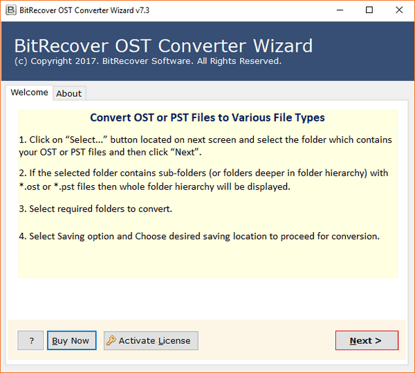 BitRecover OST Repair Wizard截图1