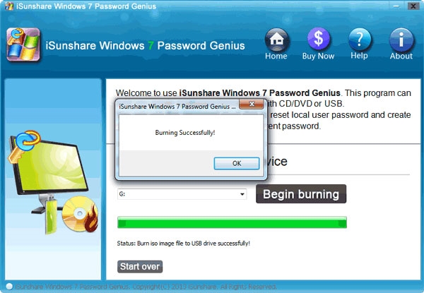 iSunshare Windows 7 Password Genius截图5