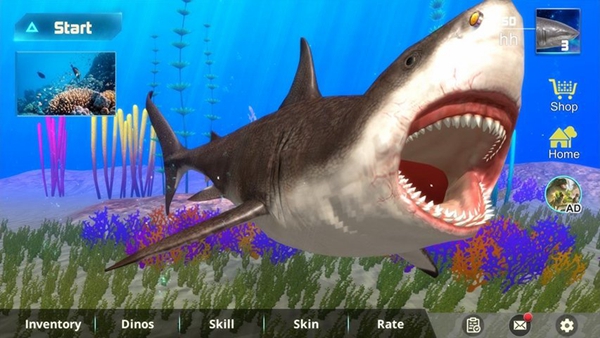 巨齿鲨模拟器无限金币版1