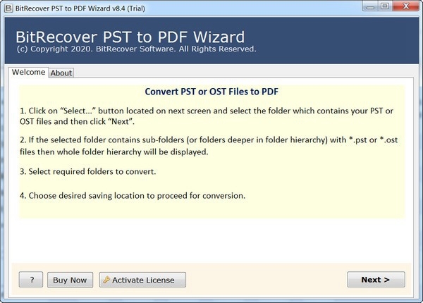 BitRecover PST to PDF Wizard软件截图2