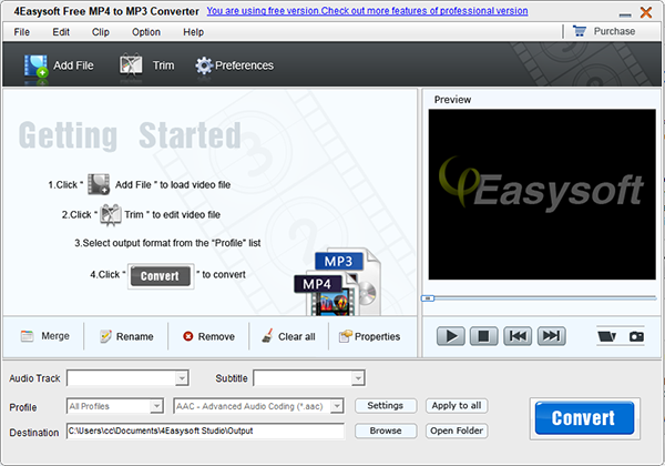 4Easysoft Free MP4 to MP3 Converter图片