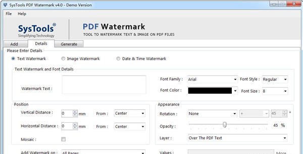 SysTools PDF Watermark图