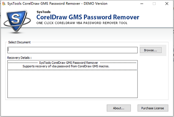 SysTools CorelDraw GMS Password Remover图片
