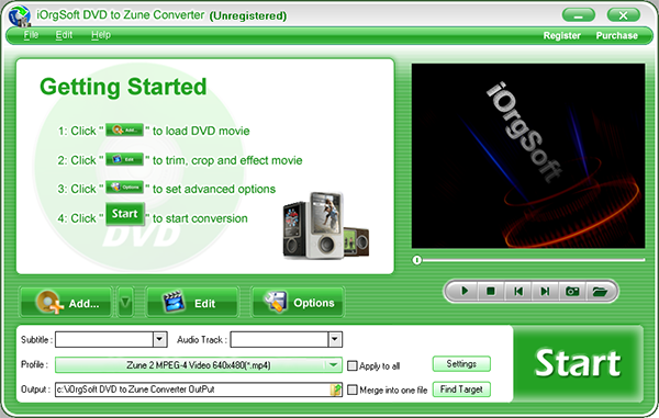 iOrgSoft DVD to Zune Converter图片