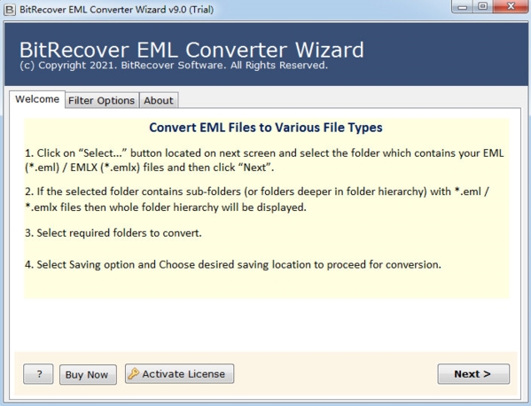 BitRecover EML Converter Wizard图片1