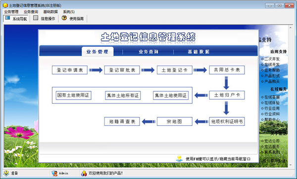 宏达土地登记信息管理系统图