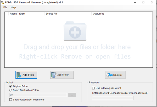 PDFdu PDF Password Remover图片