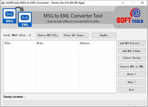 eSoftTools MSG to EML Converter图片