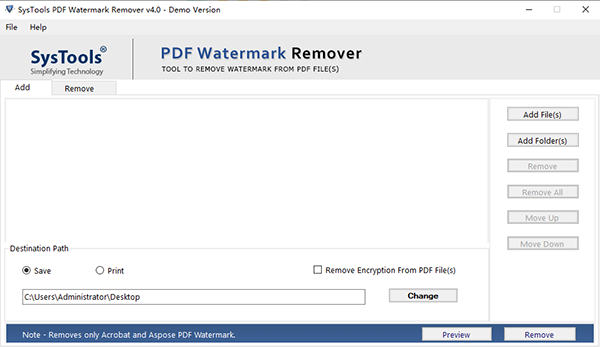 SysTools PDF Watermark Remover图片