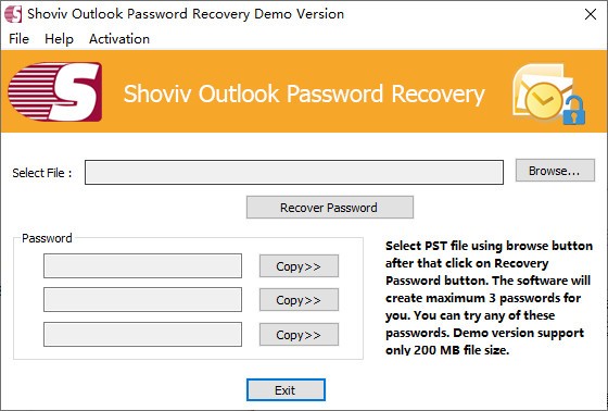 Shoviv Outlook Password Recovery图片
