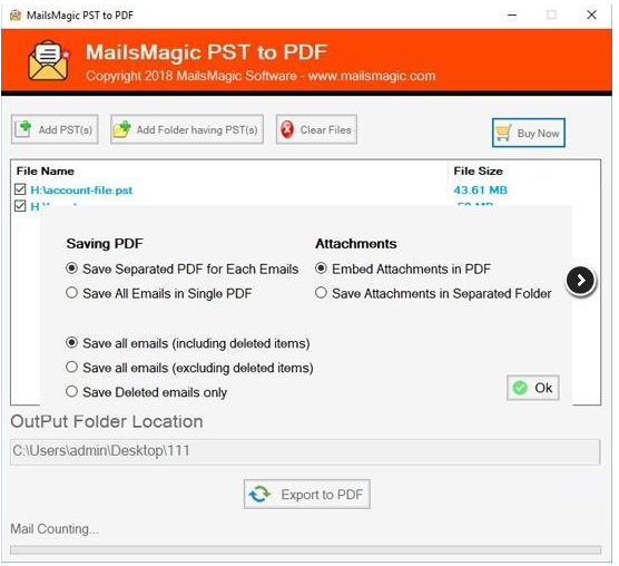 MailsMagic PST to PDF Converter图片2