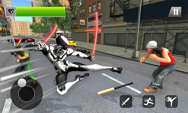 忍者机器人战士刺客：疯狂城市帮派战争游戏图片1