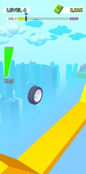 泄气车轮1