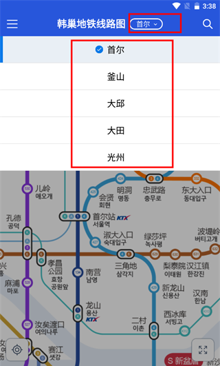 韩巢地铁线路图图片2