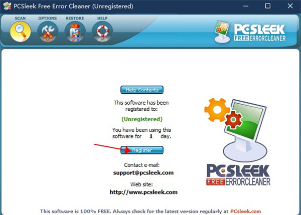 PCSleek Free Error Cleaner2
