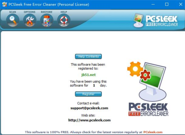 PCSleek Free Error Cleaner4