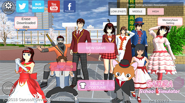 sakura school simulator英文版最新版截图3