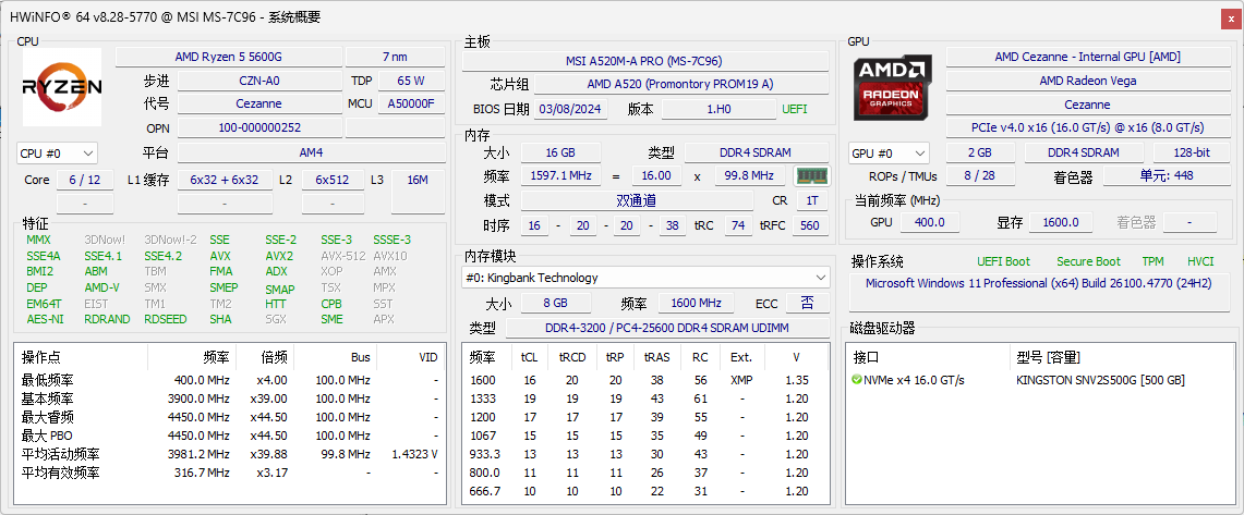 HWiNFO截图2