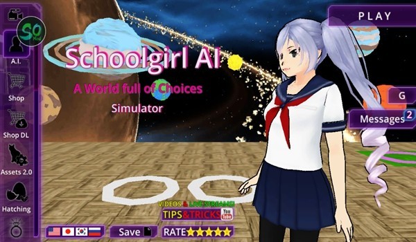校园女生AI模拟器（SchoolGirl AI - 3D Multiplayer Sandbox Simulator）汉化版截图3