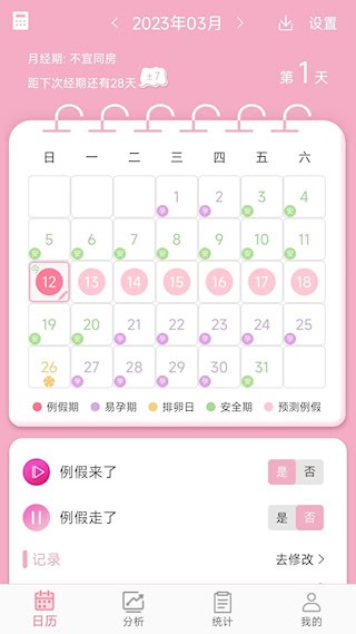 女生例假记录1