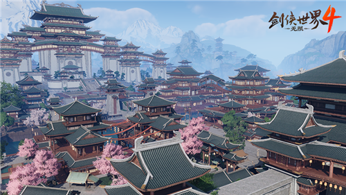 绝美震撼的《剑侠世界4：无限》东方宋制建筑之美