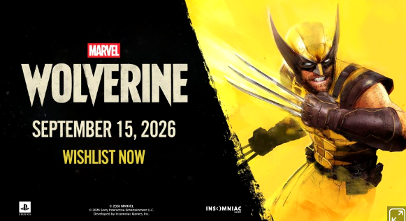 超级英雄动作冒险游戏《漫威金刚狼》将于2026年9月15日登陆PS5平台