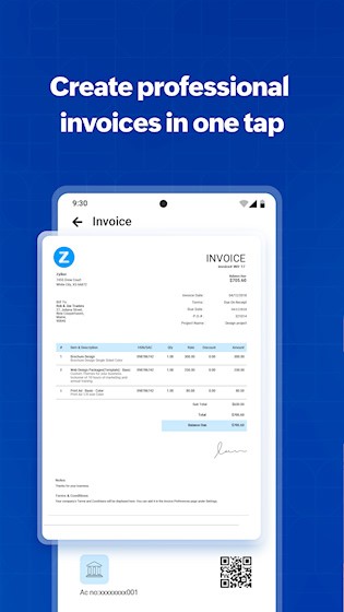 Zoho Invoice2