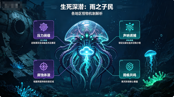 《生死深潜：雨之子民》各地区怪物机制解析